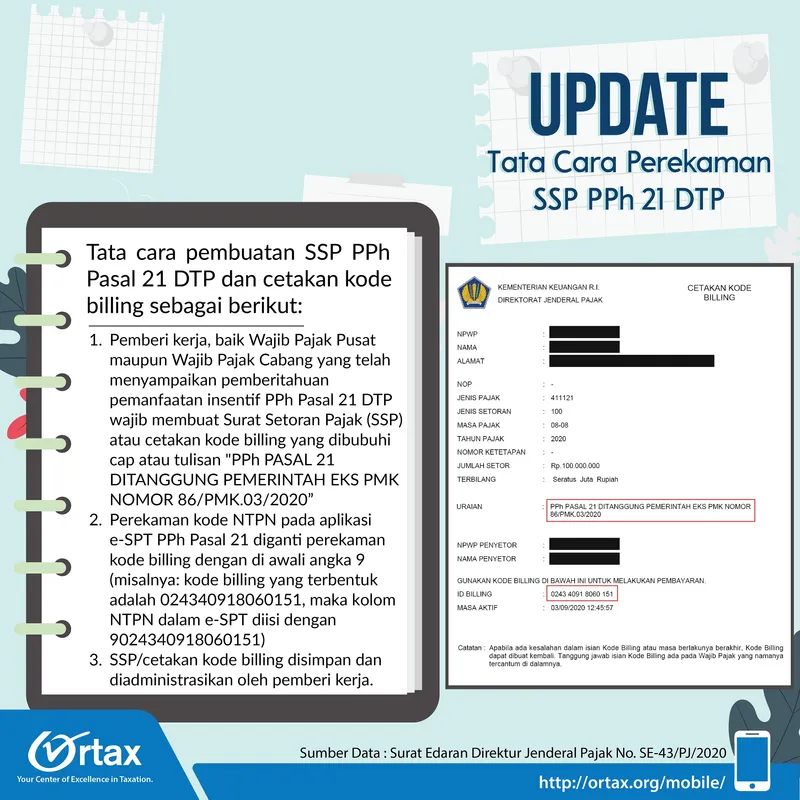 Update! Tata Cara Perekaman SSP PPh 21 DTP