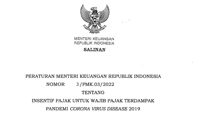 PMK 3 Tahun 2022 Resmi Terbit, Tidak Ada Perpanjangan Insentif PPh 21 DTP