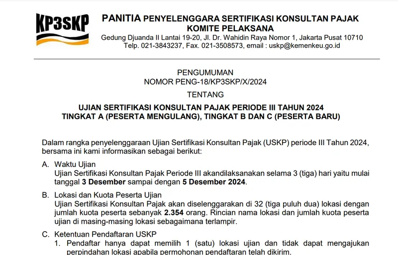 Bersiap! USKP Tingkat A, B, dan C Diadakan Desember Ini