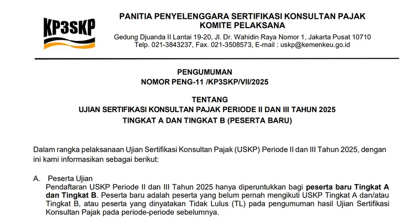 Pendaftaran USKP Periode II dan III 2025 Segera Dibuka, Kuota 6.118 Peserta