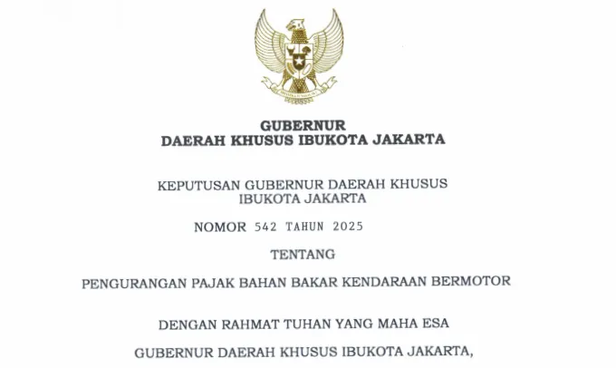 Jaga Inflasi Terkendali, Pemprov DKI Beri Diskon PBBKB