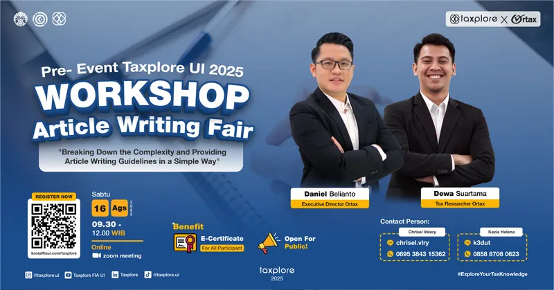 Terbuka untuk Umum! KOSTAF FIA UI dan Ortax Gelar Workshop Penulisan Artikel